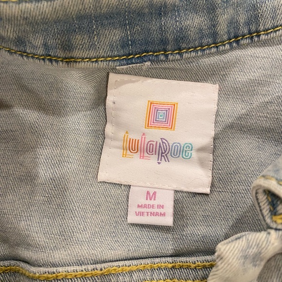 NWT LuLaRoe light Denim Jean Jacket Jaxon size medium - Picture 3 of 3